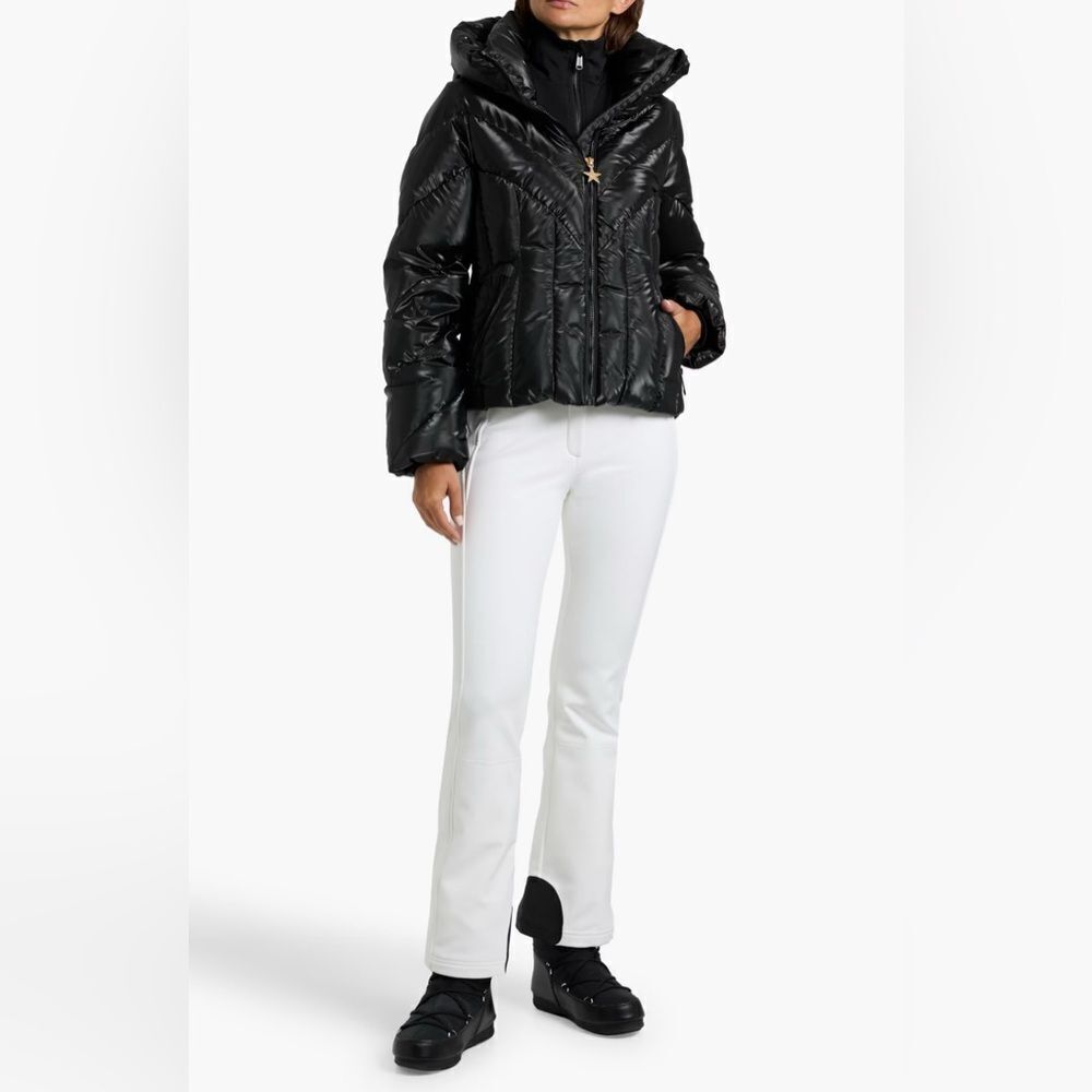 Goldbergh Elodie Quilted Ski Jacket Black Shine NWT US 4 Black Waterproof - Picture 3 of 12